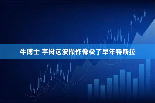 牛博士 宇树这波操作像极了早年特斯拉